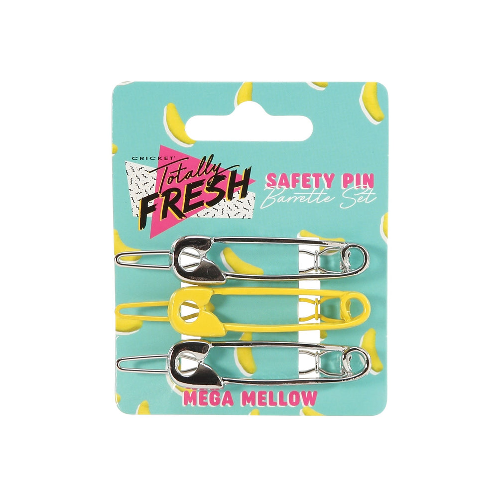 Totally Fresh Mega Mellow Safety Pin Barrette Set 3PC