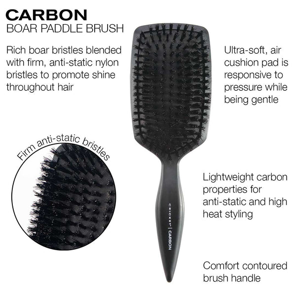 Carbon Boar Paddle Brush