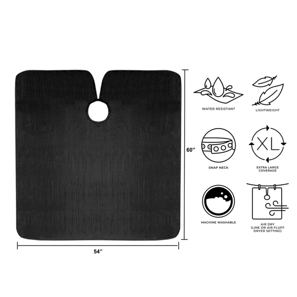 Forte Haircutting Cape Black