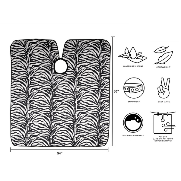 Zebra Haircutting Cape