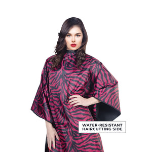 Flip Zebra Reversible All Purpose Cape Solid Black & Pink