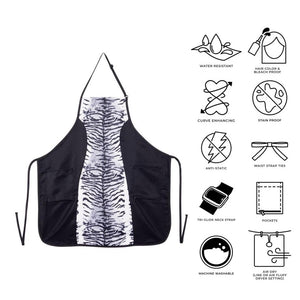 Slimming Apron White Tiger Stripes