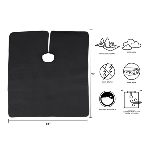 NeoSupreme Comfort Collar Static Free Haircutting Cape Black