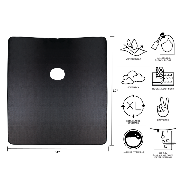 Shimmering  All Purpose Cape - Ebony