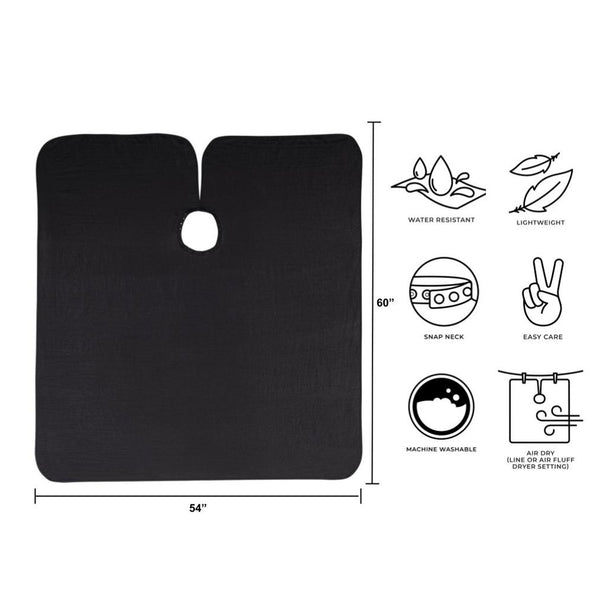 Uni Cloth Haircutting Cape Black