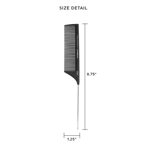 Carbon Comb C55M Medium Tooth Metal Rattail
