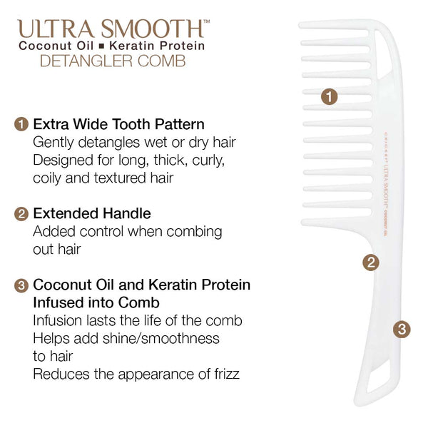 Ultra Smooth Coconut Detangler Comb