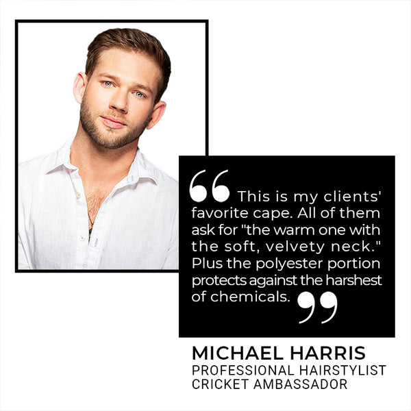 NeoSupreme Comfort Collar Static Free Haircutting Cape Black