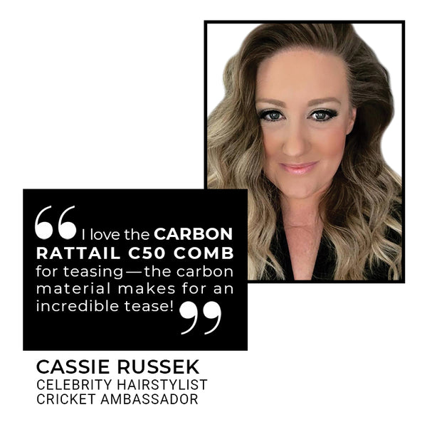 Carbon Comb C50 Fine Toothed Rattail Comb