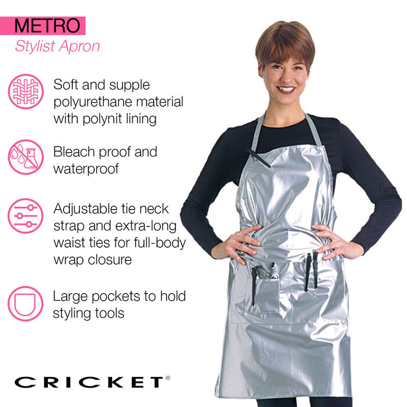 Metro Stylist Apron Silver