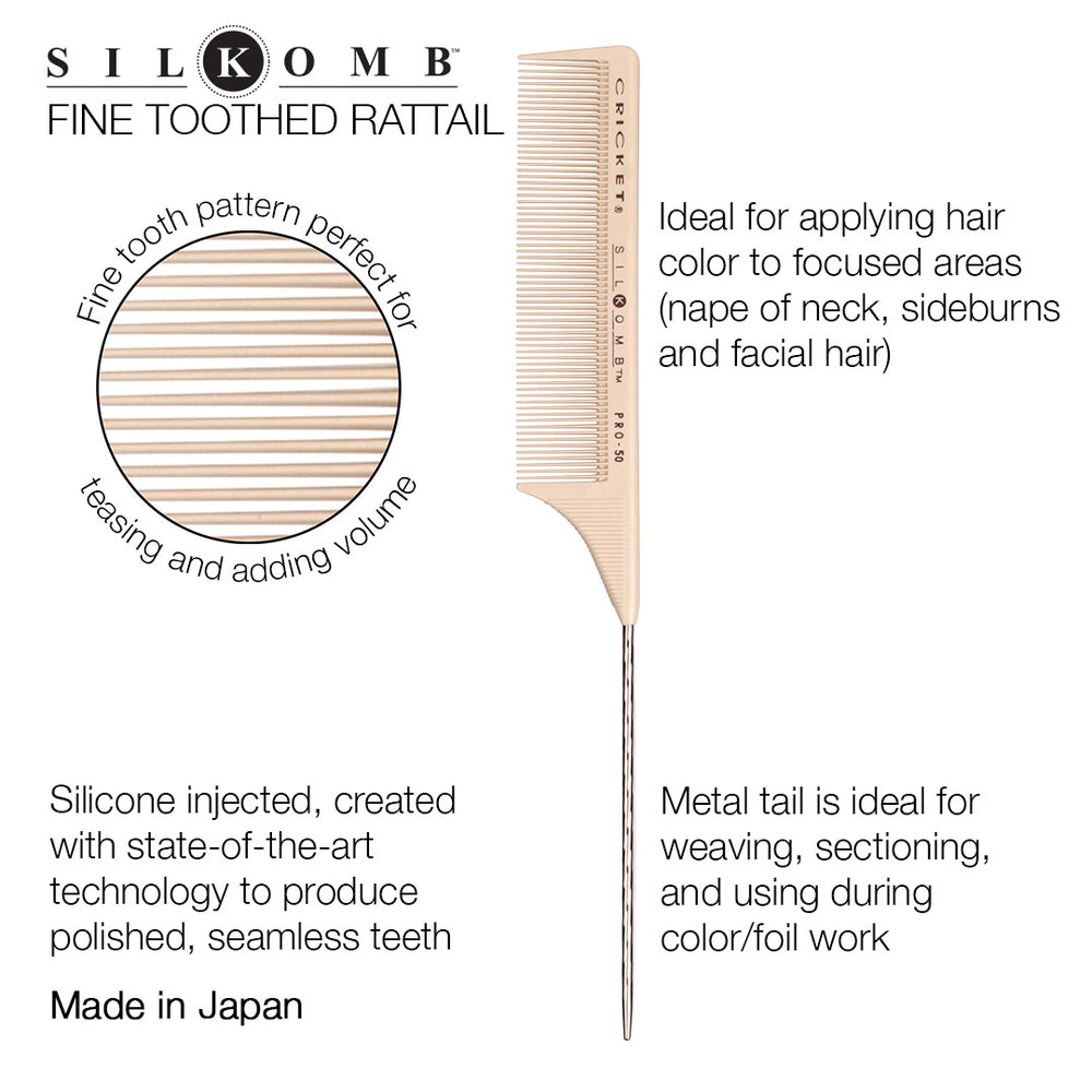Silkomb Pro-50 Fine Toothed Rattail
