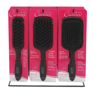 Curves Vent & Paddle Brush 12 Piece Display