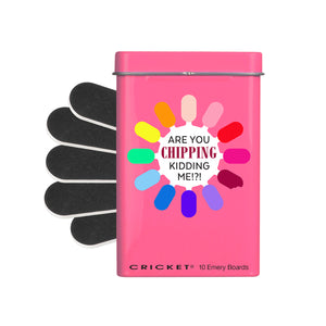 Chipping Kidding Emery Board Tin