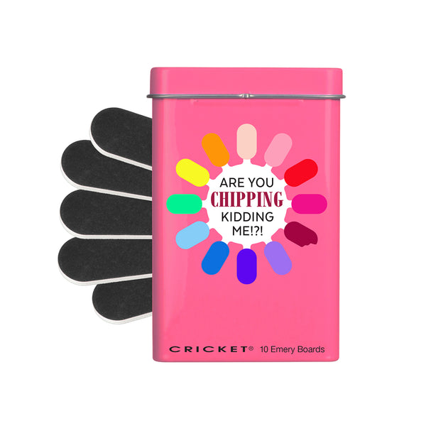 Chipping Kidding Emery Board Tin