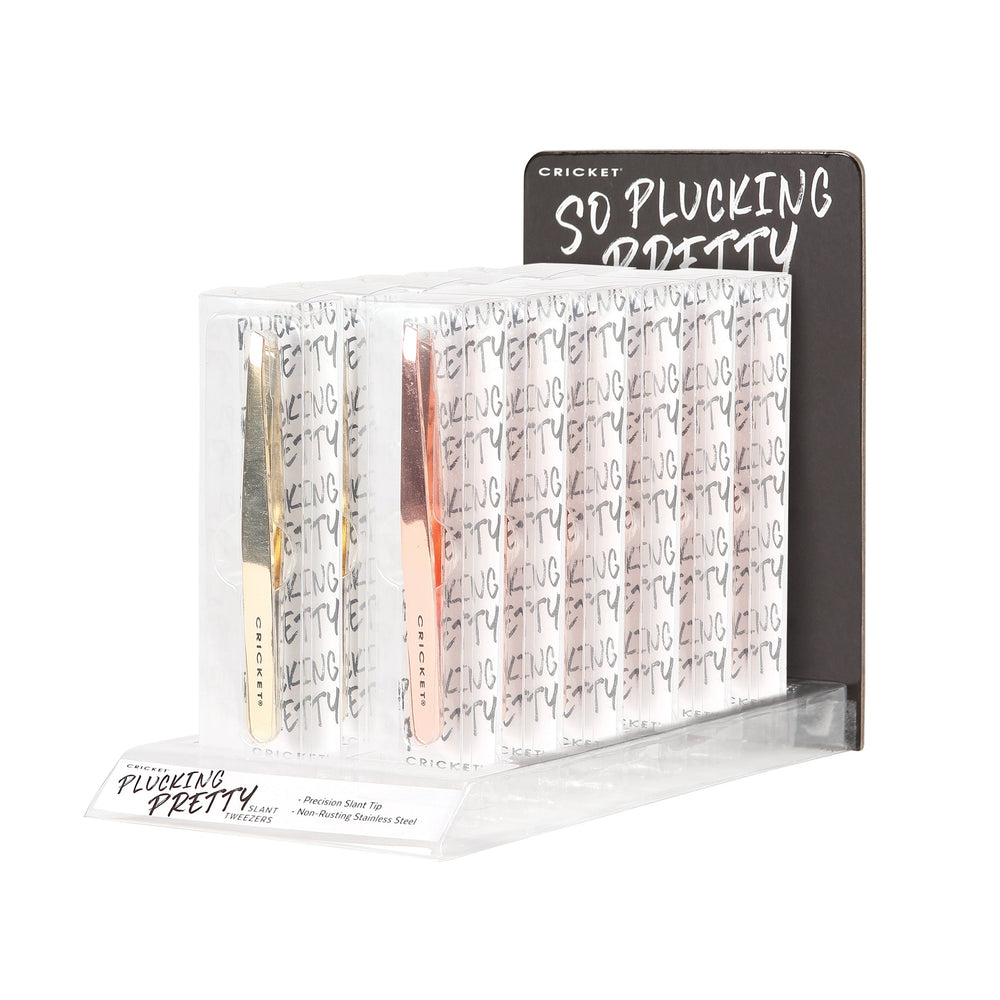 Plucking Pretty Slant Tweezers 12 Piece Display