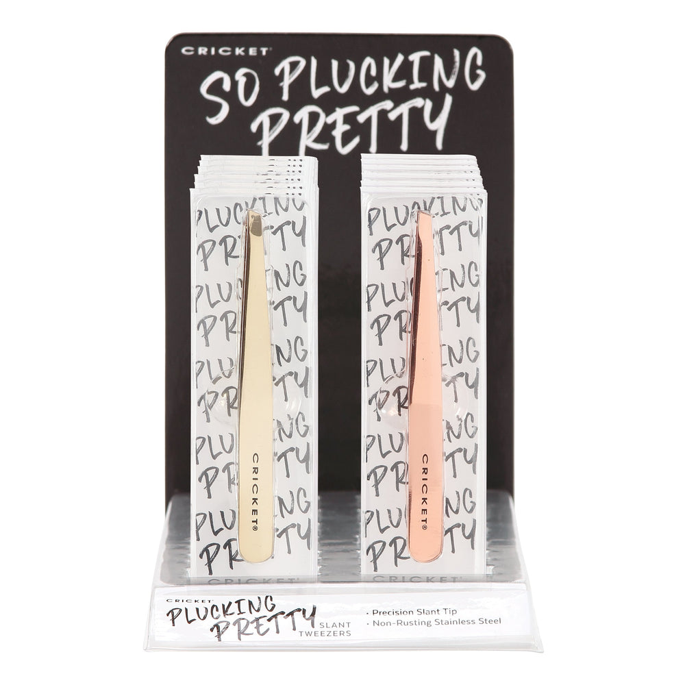 Plucking Pretty Slant Tweezers 12 Piece Display