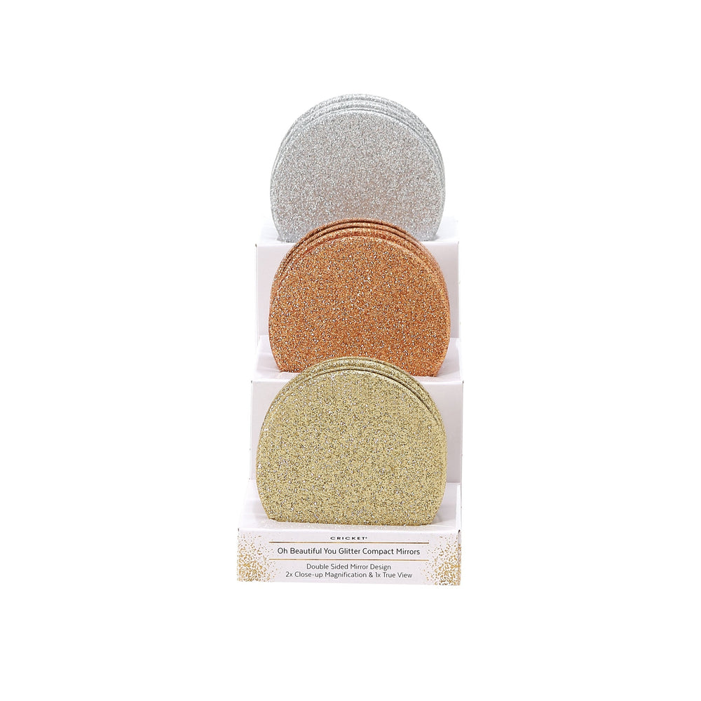Oh Beautiful You Glitter Compact Mirrors 9 Piece Display