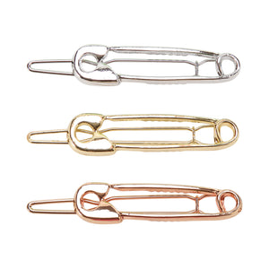Totally Fresh Major Metallics Safety Pin Barrette Set 3PC