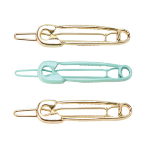 Totally Fresh Totally Mint It Safety Pin Barrette Set 3PC