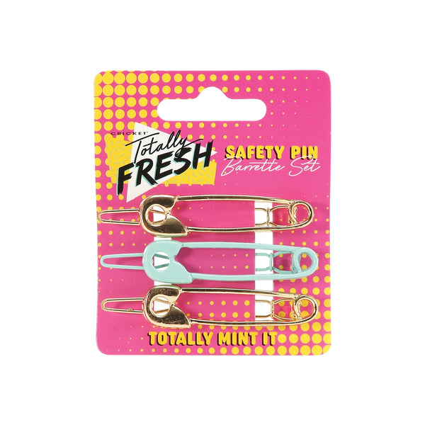 Totally Fresh Totally Mint It Safety Pin Barrette Set 3PC