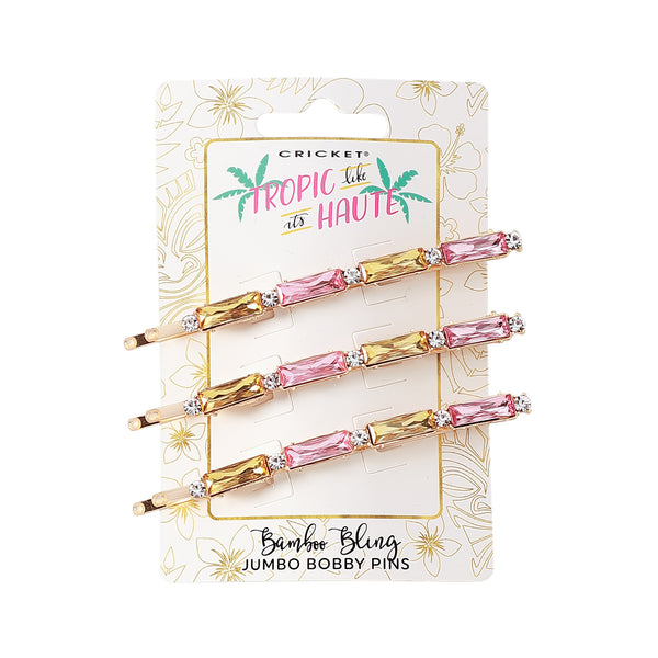 Tropic Like It’s Haute Bamboo Bling Jumbo Bobby Pin Set