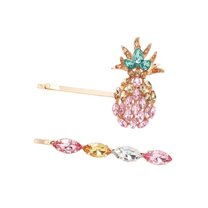 Tropic Like It’s Haute Pineapple Bling Hair Pins