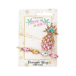 Tropic Like It’s Haute Pineapple Bling Hair Pins