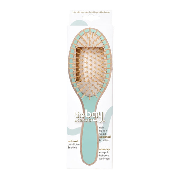 The Bay by Cricket Blondie Wooden Bristle Paddle Brush