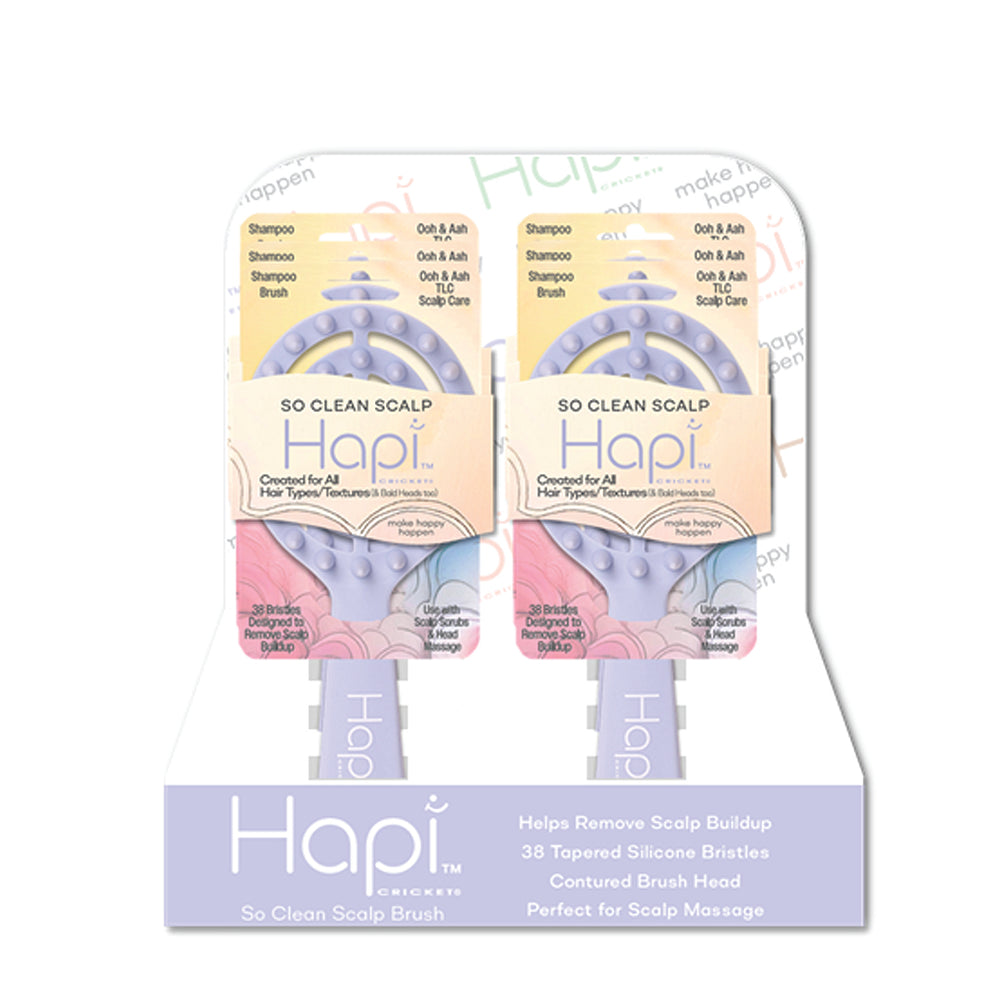 Hapi So Clean Scalp Shampoo Brush 6PC Display