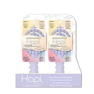 Hapi So Clean Scalp Shampoo Brush 6PC Display