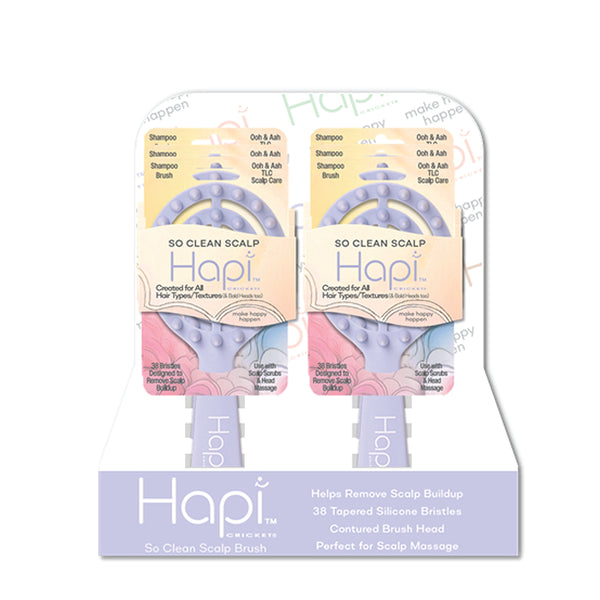 Hapi So Clean Scalp Shampoo Brush 6PC Display