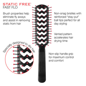 Static Free Fast Flo It's All Good Collection Vent Brush