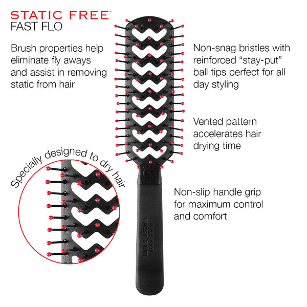 Static Free Fast Flo It's All Good Collection Vent Brush