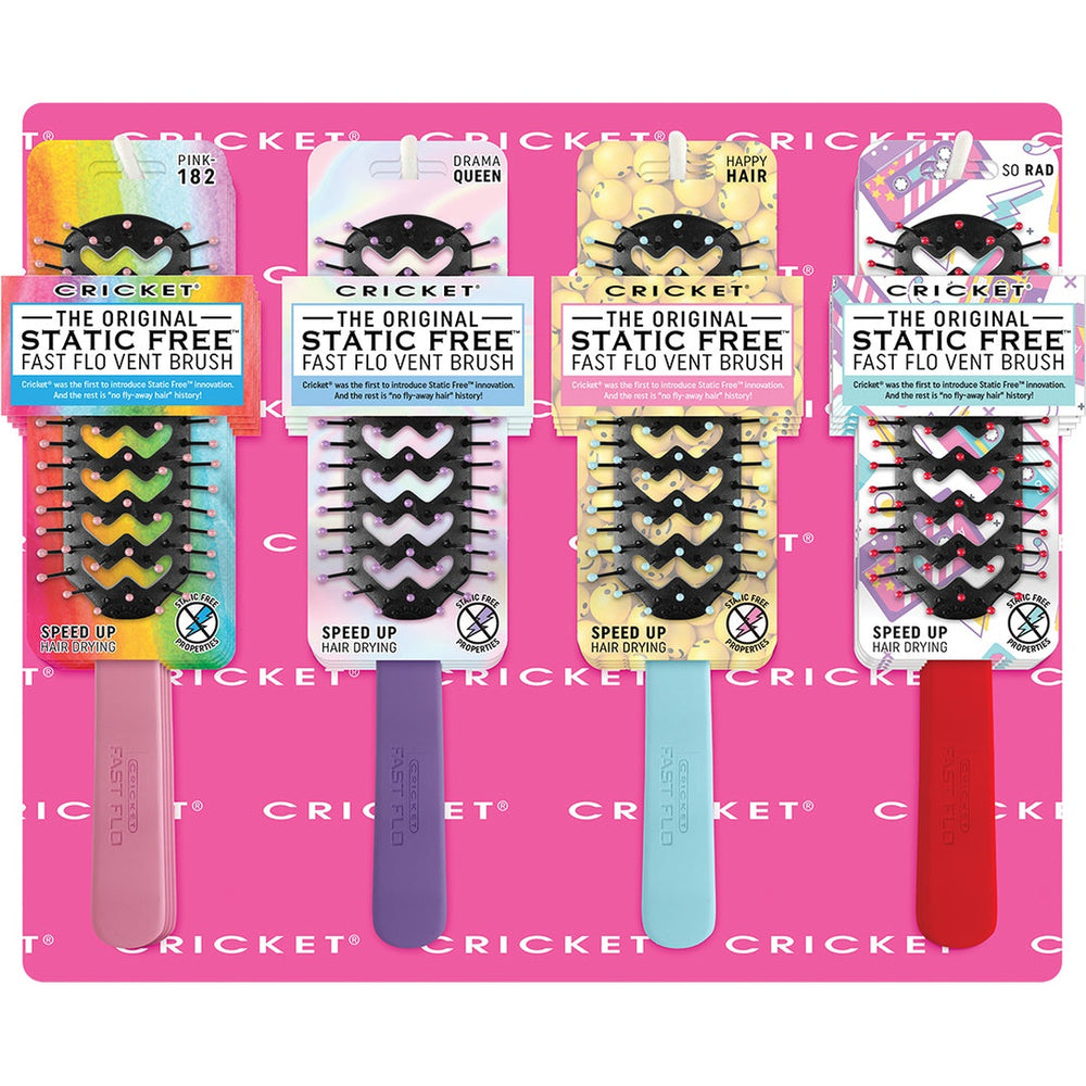 Static Free Fast Flo Vent Brush Color Collection 2 16PC Display