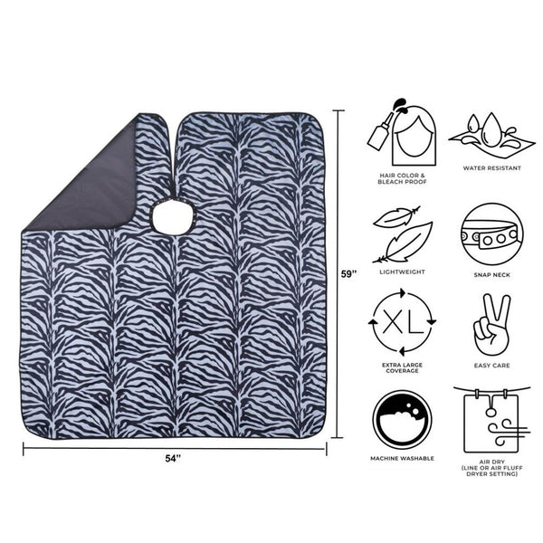 Flip Zebra Reversible All Purpose Cape Black & Silver