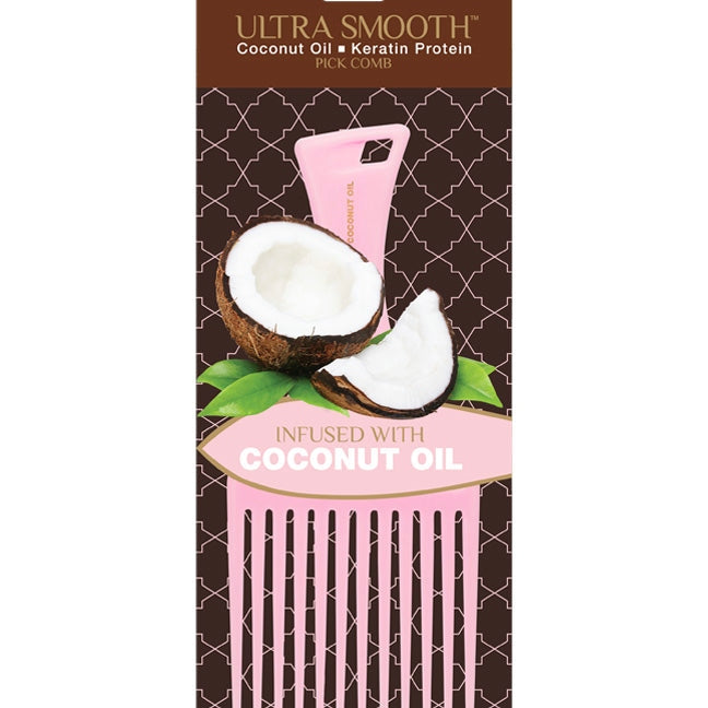 Ultra Smooth Pink Coconut Pick Comb