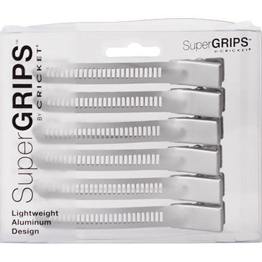 Super Grip Clips 6 Pack Silver
