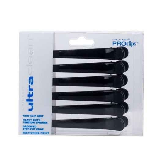 UltraClean ProClips 6 Pack Black