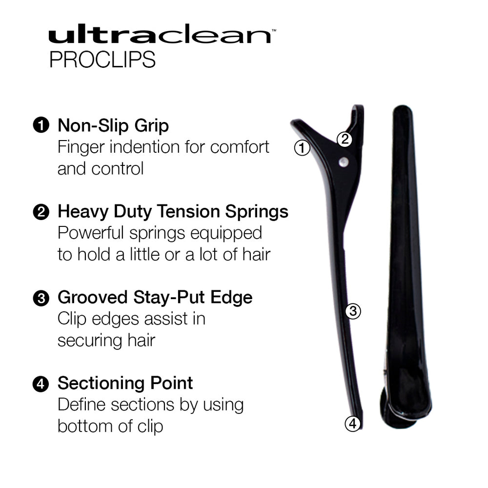 UltraClean ProClips 6 Pack Hot Pink