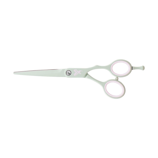Closed Shear Xpressions 5.75” Sage Advice pale sage green, professional haircutting shear