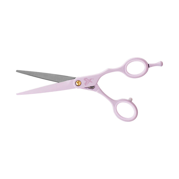Open Shear Xpressions 5.75” Lily of the Aisle pale purple, professional haircutting shear