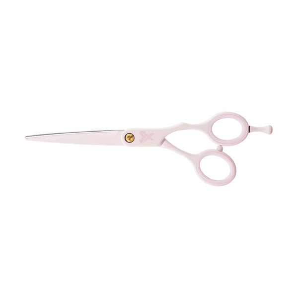 Closed Shear Xpressions 5.75” Delicate Flower pale pink, professional haircutting shear