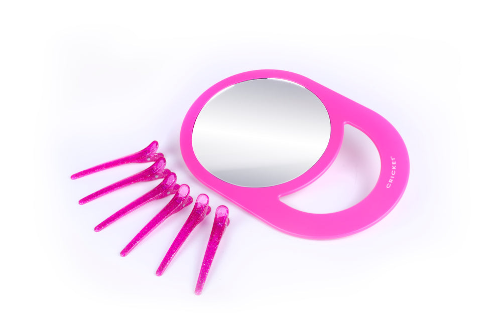 Oval Styling Mirror and ProClips Pink