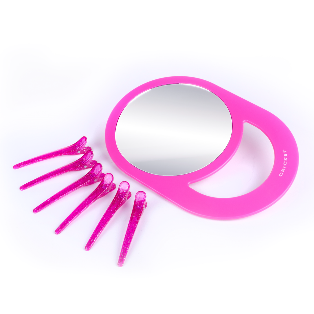 Oval Styling Mirror and ProClips Pink