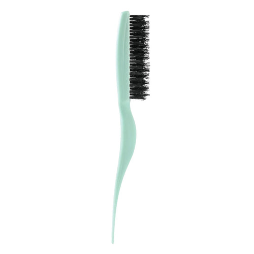 Amped Up It's All Good Rubberized Teasing Brush mint brush with boar bristles facing to the right standing straight up with a white background