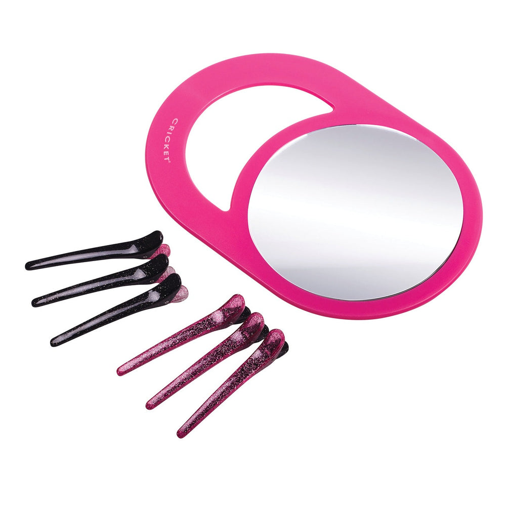 Pink Oval Styling Mirror and Sparkle ProClips