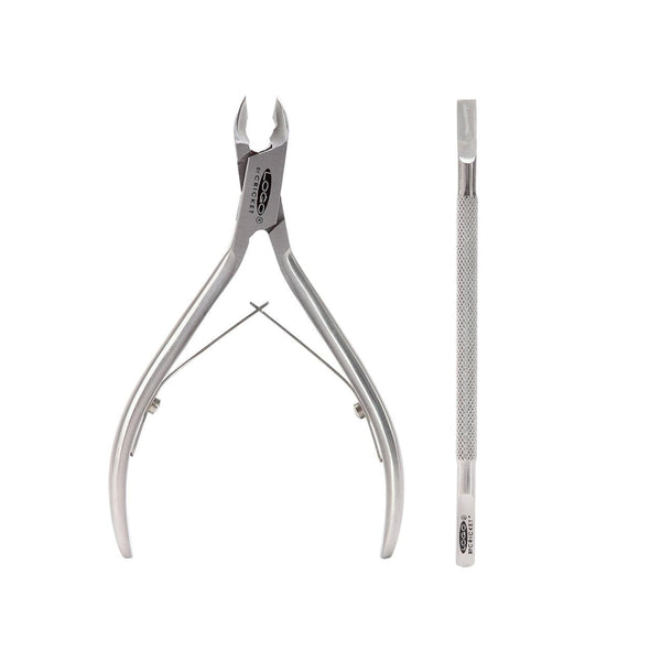 Logo Acrylic Professional Cuticle Nipper & Pusher Set