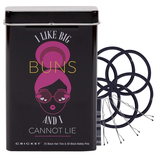 I Like Big Buns and I Cannot Lie Hair Ties & Bobby Pins Tin