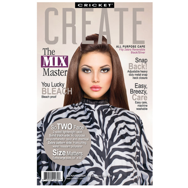Flip Zebra Reversible All Purpose Cape Black & Silver