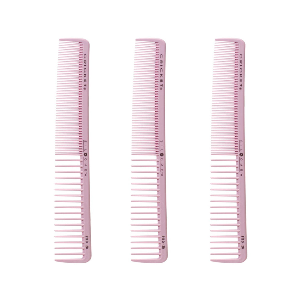 Silkomb Pro 20 All Purpose Cutting Comb PINK 3 Piece Set